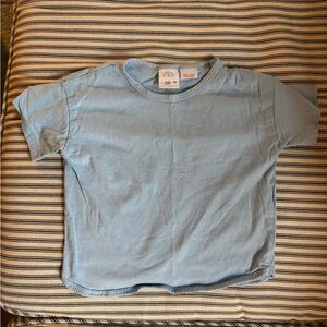 Zara Blue Short Sleeve Tee Relaxed Fit